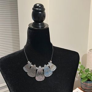 Silver statement necklace